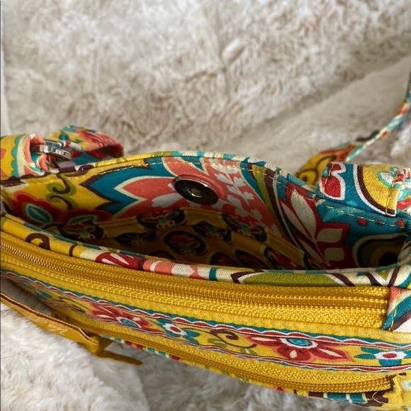 Vera Bradley Vibrant Yellow and Red Crossbody Bag - Picture 8 of 12